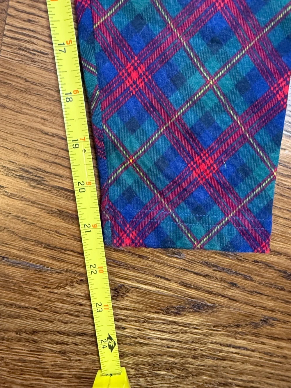 Polo Ralph Lauren Girls Red Green Blue Yellow Plaid Fall Winter Leggings Sz 8-10